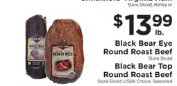 ShopRite Black Bear Eye Round Roast Beef offer