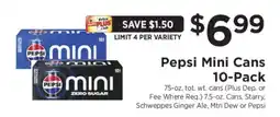 ShopRite Pepsi Mini Cans 10-Pack offer