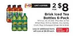ShopRite Brisk Iced Tea Bottles 6-Pack offer