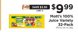 ShopRite Mott's 100% Juice Variety 32-Pack offer
