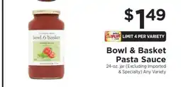 ShopRite Bowl & Basket Pasta Sauce offer