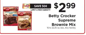 ShopRite Betty Crocker Supreme Brownie Mix offer