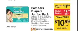 ShopRite Pampers Diapers Jumbo Pack offer