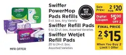 ShopRite Swiffer Pads offer