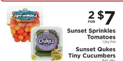 ShopRite Sunset Sprinkles Tomatoes & Sunset Qukes Tiny Cucumbers offer