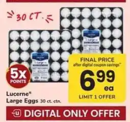 Safeway Lucerne Large Eggs offer