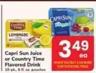 Safeway Capri Sun Juice or Country Time Flavored Drink offer