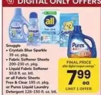 Safeway Snuggle, All, Purex offer