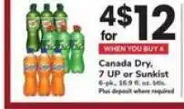 Safeway Canada Dry, 7 UP or Sunkist offer