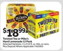 Stop&Shop Twisted Tea or Mike's Hard Lemonade 12 Pack offer