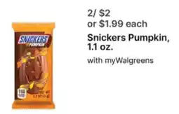 Walgreens Snickers pumpkin offer