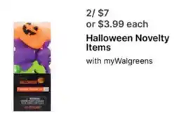 Walgreens Halloween Novelty Items offer