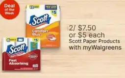 Walgreens Scott Paper Products with myWalgreens offer