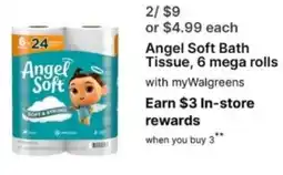 Walgreens Angel Soft Bath Tissue offer