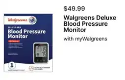 Walgreens Walgreens Deluxe Blood Pressure Monitor offer