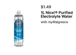 Walgreens Nice! Purified Electrolyte Water offer