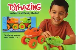 Family Dollar ToyMazing Monster Dino Trucks offer