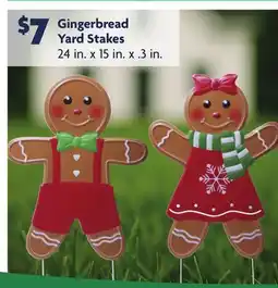 Family Dollar Gingerbread Yard Stakes offer