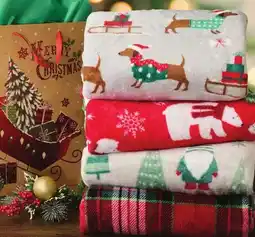 Family Dollar Holiday Printed Plush Throws offer
