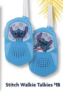 Family Dollar Stitch Walkie Talkies offer