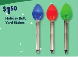 Family Dollar Holiday Bulb Yard Stakes offer