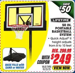 Big 5 Lifetime 50 Portable Basketball Hoop offer