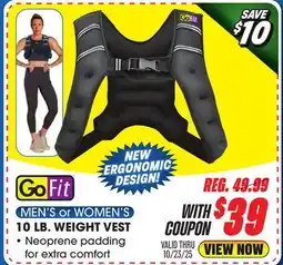 Big 5 GoFit Weighted Vest - 10 lb offer