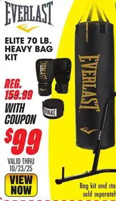 Big 5 Everlast Elite 70 lb. Heavy Bag Kit offer