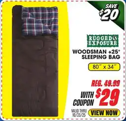 Big 5 Rugged Exposure Woodsman +25° Sleeping Bag offer
