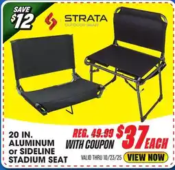 Big 5 Strata Outdoor Gear 20 Aluminum Stadium Seat offer