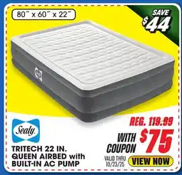 Big 5 Sealy 22 Tritech Airbed Queen with Built-in AC Pump offer