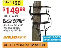 Dunham's Sports MUDDY 18' CROSSFIRE XT 2-MAN LADDER offer