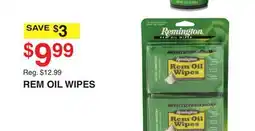 Dunham's Sports REM OIL WIPES offer