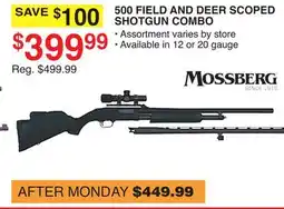 Dunham's Sports 500 FIELD AND DEER SCOPED SHOTGUN COMBO offer