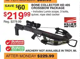 Dunham's Sports KILLER INSTINCT BONE COLLECTOR HD 405 CROSSBOW PACKAGE offer