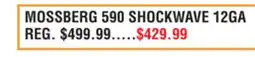 Dunham's Sports MAVERICKS MOSSBERG 590 SHOCKWAVE 12GA offer