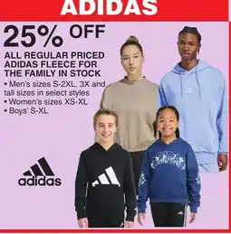 Dunham's Sports ADIDAS FLEECE FOR THE FAMILY IN STOCK offer