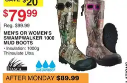 Dunham's Sports ITASCA MEN'S OR WOMEN'S SWAMPWALKER 1000 MUD BOOTS offer
