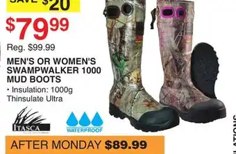 Dunham's Sports ITASCA MEN'S OR WOMEN'S SWAMPWALKER 1000 MUD BOOTS offer