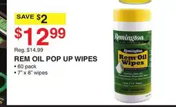 Dunham's Sports REM OIL POP UP WIPES offer