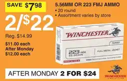 Dunham's Sports 5.56MM OR 223 FMJ AMMO offer