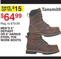 Dunham's Sports MEN'S 6 DEFIANT OR 8 DARIUS STEEL TOE WORK BOOTS offer