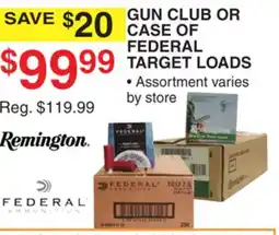 Dunham's Sports GUN CLUB CASE OF FEDERAL TARGET LOADS offer