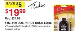 Dunham's Sports TINK'S 4 0Z. #69 DOE-IN-RUT BUCK LURE offer