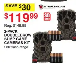 Dunham's Sports 2-PACK DOUBLEBROW 24 MP GAME CAMERAS KIT offer