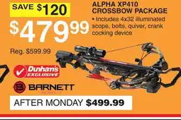 Dunham's Sports ALPHA XP410 CROSSBOW PACKAGE offer