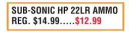 Dunham's Sports SUB-SONIC HP 22LR AMMO offer