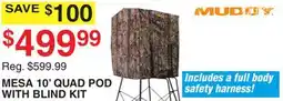 Dunham's Sports MUDDY MESA 10' QUAD POD WITH BLIND KIT offer