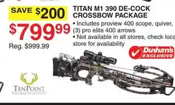 Dunham's Sports DURHAM TITAN M1 390 DE-COCK CROSSBOW PACKAGE offer
