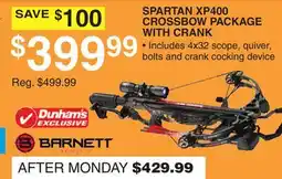Dunham's Sports SPARTAN XP400 CROSSBOW PACKAGE WITH CRANK offer